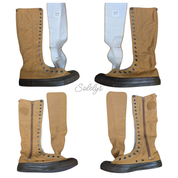 Converse Japan 2009 XXHI Fringe Knee High Canvas Sneaker Boot RARE Womens 7.5 - Picture 12 of 15